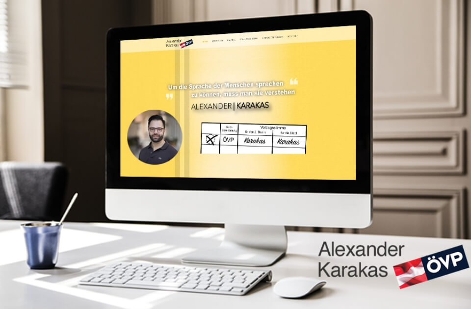 Bild vom Projekt Website für Alexander Karakas